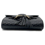 Gucci Emily ChainShoulder Black449636 MicroGuccissimaLeather
