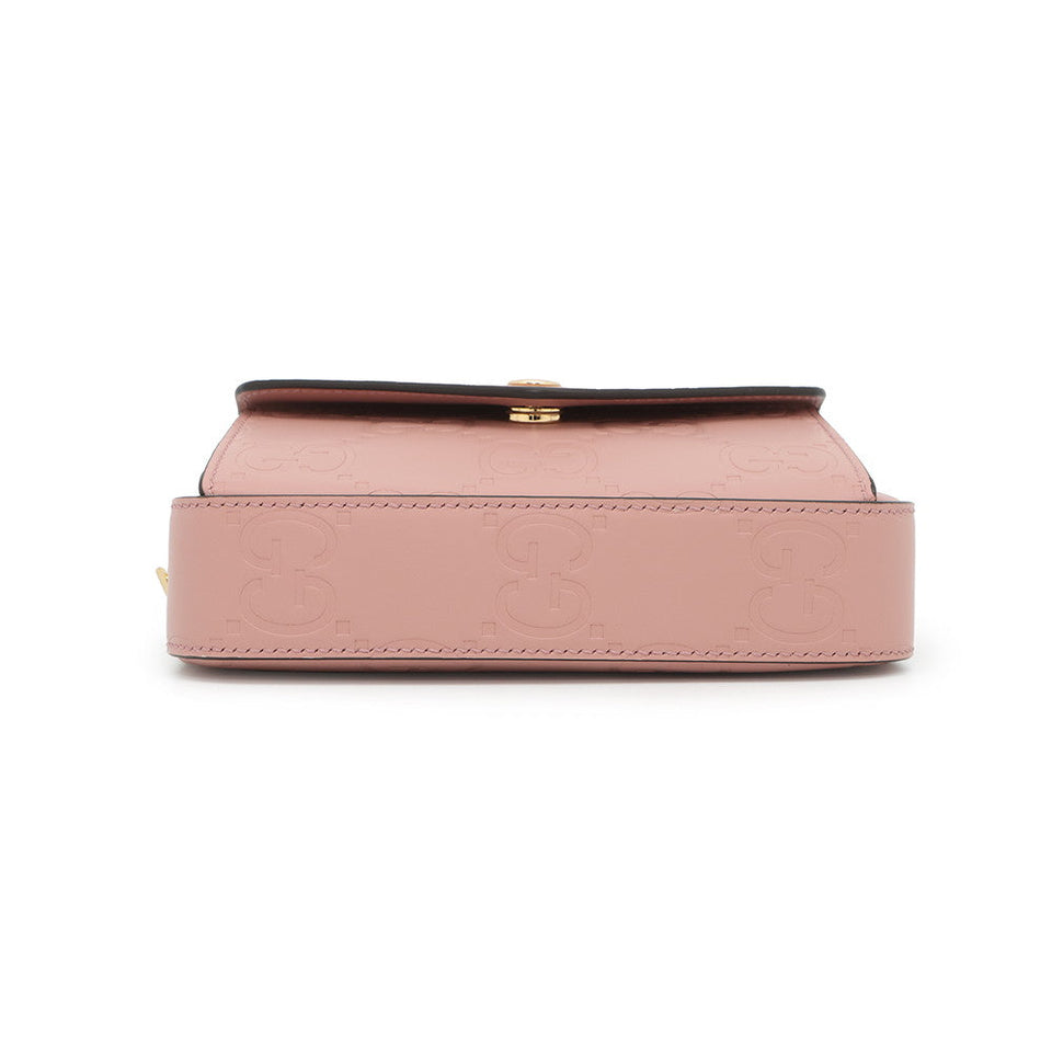 Gucci GG Super Mini ChainShoulder Bag Pink781554 Leather