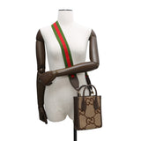 Gucci Jumbo GG 2WAY Shoulder Bag Brown699406 Canvas Leather Size Mini