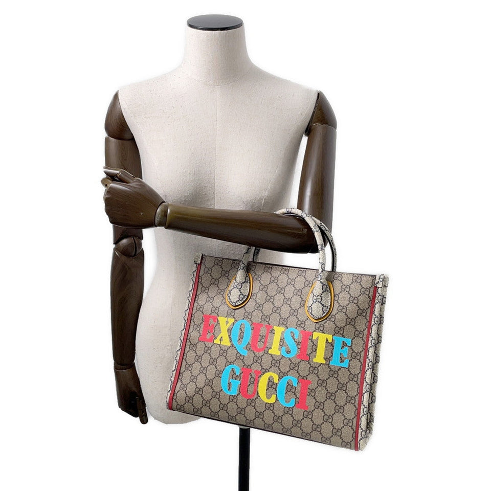 Gucci EXQUISITE Gucci Tote Bag Beige/Multicolor680956 PVC