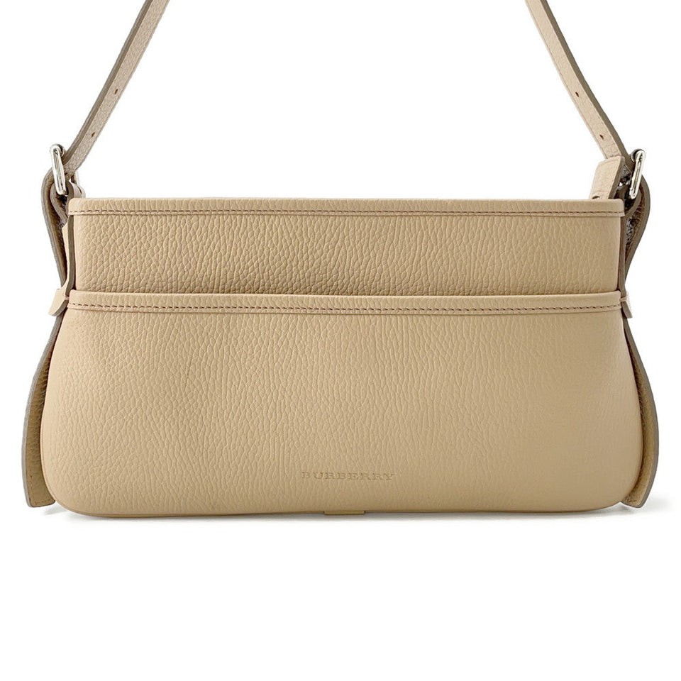 Burberry One Shoulder Bag Beige Leather