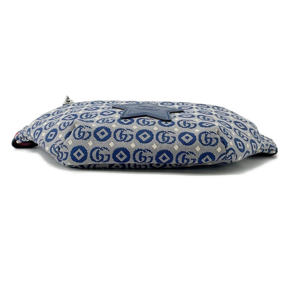 Gucci Gucci Kids GG logo jacquard belt bag Blue502095 Canvas