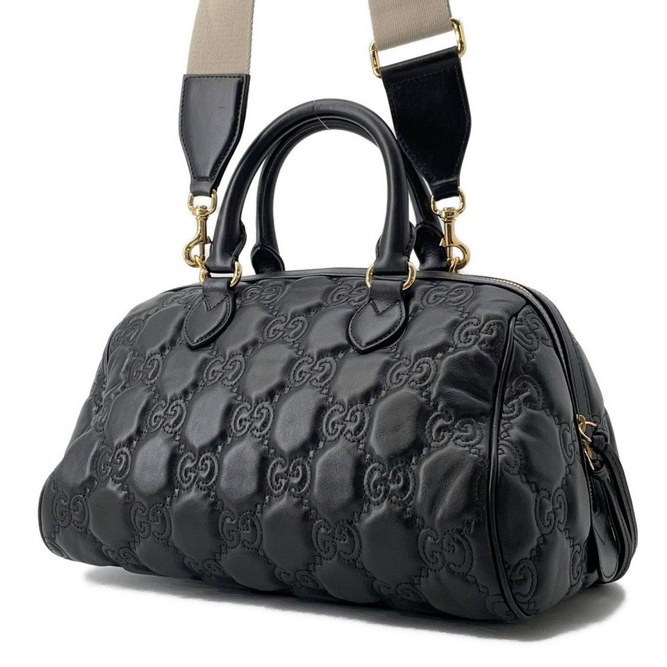Gucci GGMatelasse 2wayTravel Bag Black702242 Leather