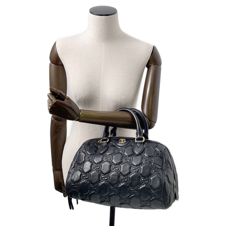 Gucci GGMatelasse 2wayTravel Bag Black702242 Leather