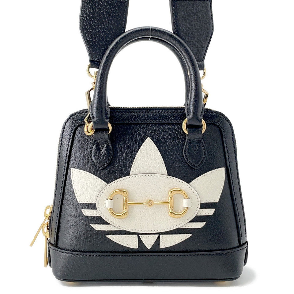 Gucci Guccixadidas Horsebit1955 Shoulder Bag Black677212 Leather