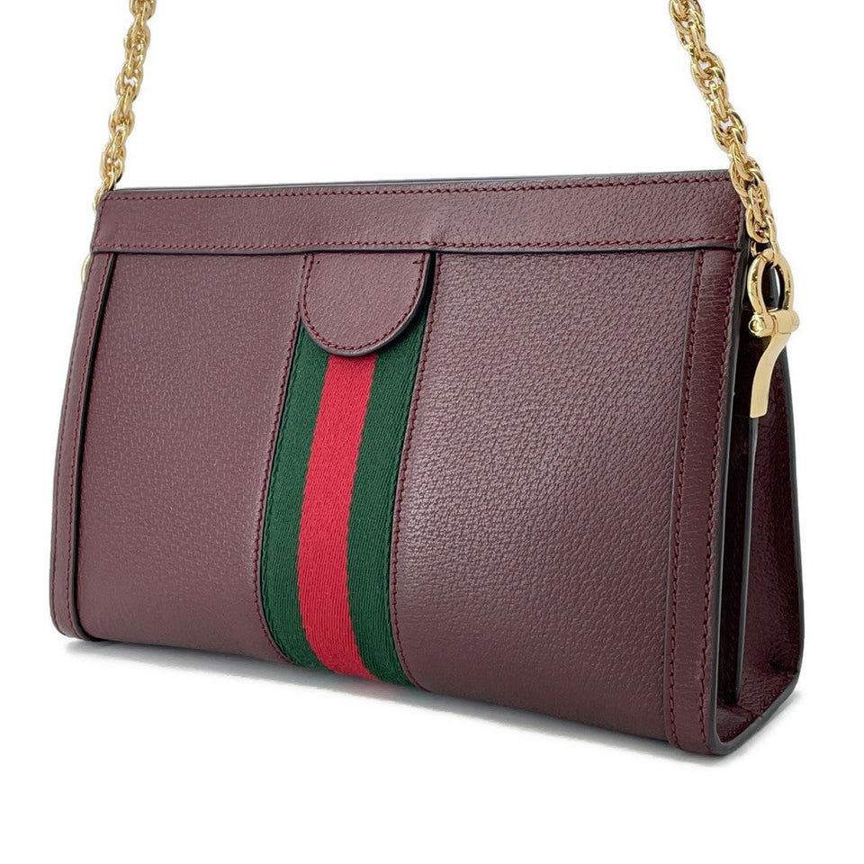 Gucci Ophidia ChainShoulder Bag Bordeaux503877 Leather Size Small