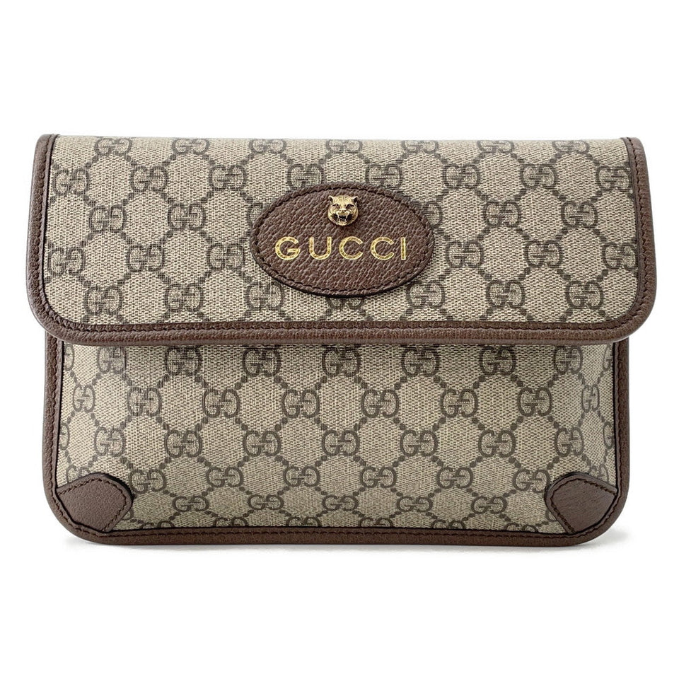 Gucci GG Supreme Neo Vintage Waist Bag Brown493930 PVC Canvas
