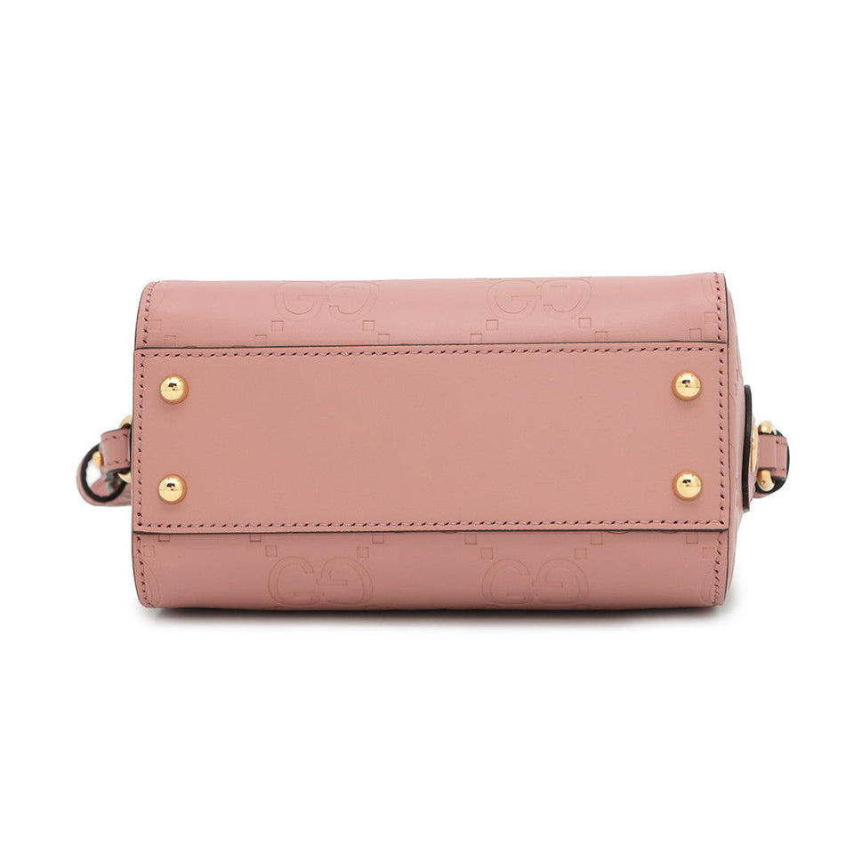 Gucci GG Super Mini 2WAY Handbag Pink790130 Leather