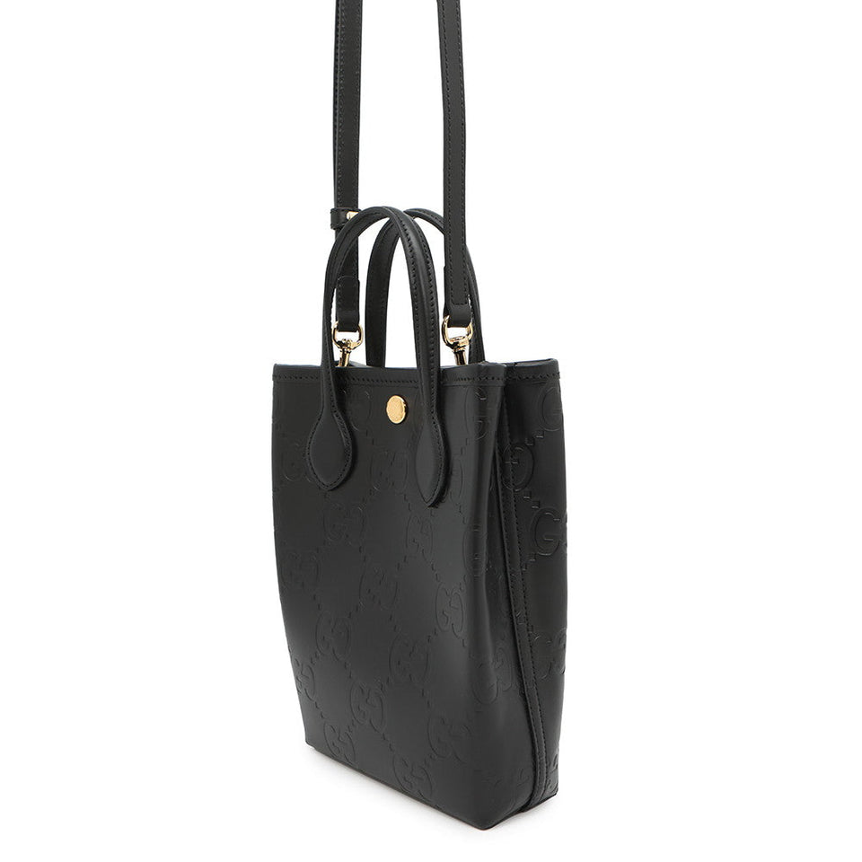 Gucci GG Super Mini 2WAY Bag Black790133 Leather