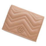 Gucci GG Marmont Card Case Wallet Beige466492 Leather