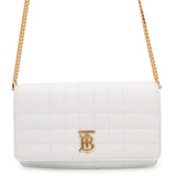 Burberry Roller Clutch ChainShoulder White8066176 Leather