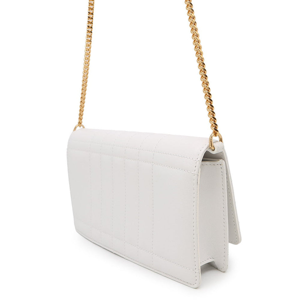 Burberry Roller Clutch ChainShoulder White8066176 Leather