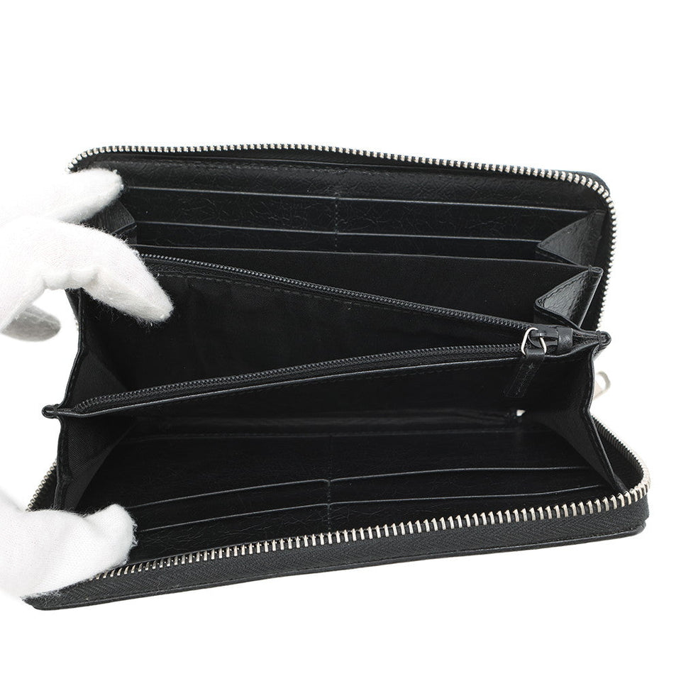 Gucci Interlocking G Zip Around Long Wallet Black575988 Leather