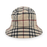 Burberry Check bucket hat Size M Beige Cotton100%