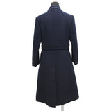 Gucci Coat with GGChain Size 38 Navy669525 Wool 98% Nylon2%