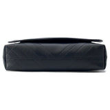 Burberry Embossed Check Messenger Bag Black81019221 Calf Leather