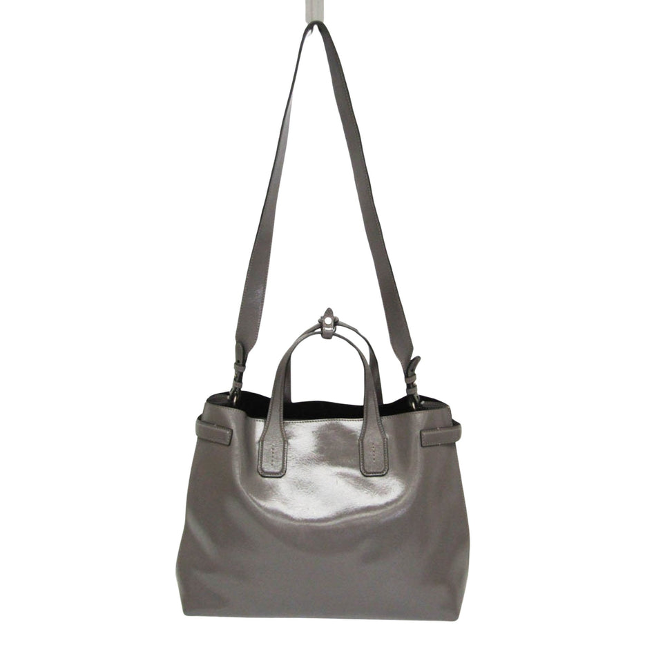 Burberry Grey Leather Handbag ( )