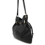 Gucci Horsebit1955 Drawstring Shoulder Bag Black602089 Leather