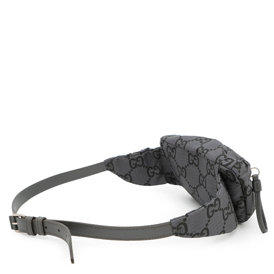 Gucci GG Recycled Polyester Belt Bag Gray/Black767934 Eco-friendly NylonGG Polyester