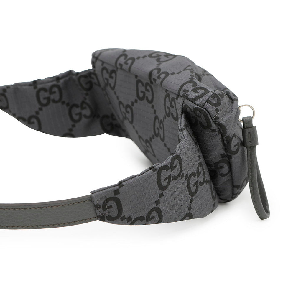 Gucci GG Recycled Polyester Belt Bag Gray/Black767934 Eco-friendly NylonGG Polyester