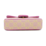 Gucci GG Super Mini ChainShoulder Bag Pink/Yellow783141 Canvas