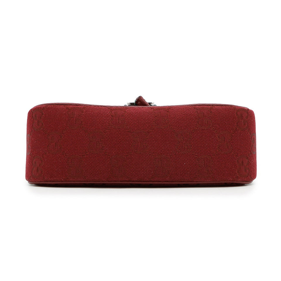 Gucci GG Canvas Shoulder Bag Rosso Ancora802100 Canvas Leather