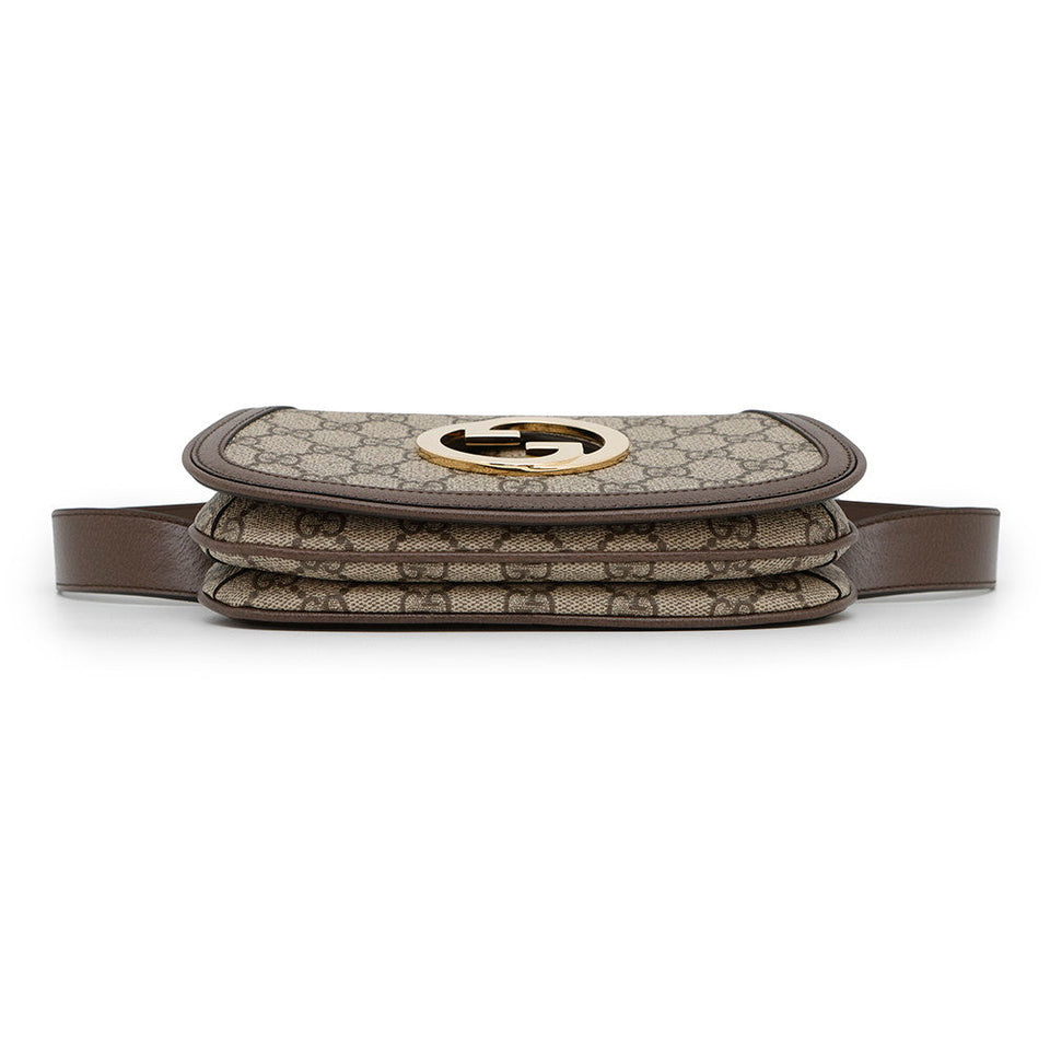Gucci GG Supreme Blondie Belt Bag Beige/Brown703807 PVC Leather
