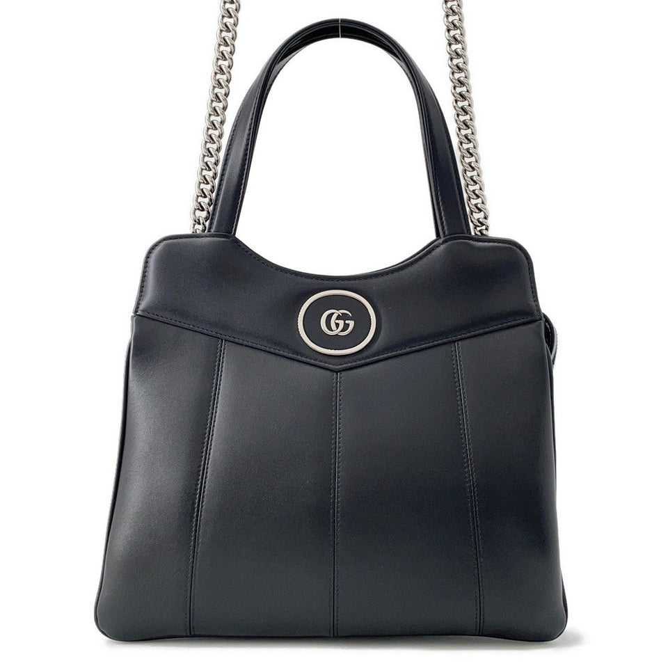Gucci Petit GG Small Tote 2-Way Bag Black745918 Leather