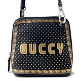 Gucci GUCCY Print SEGA Collaboration Mini Shoulder Bag Black/Gold511189 Leather