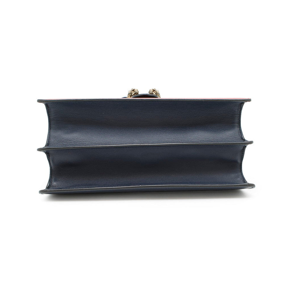 Gucci Dionysus 2-Way Handbag Navy/Green/Red448075 Bamboo Leather