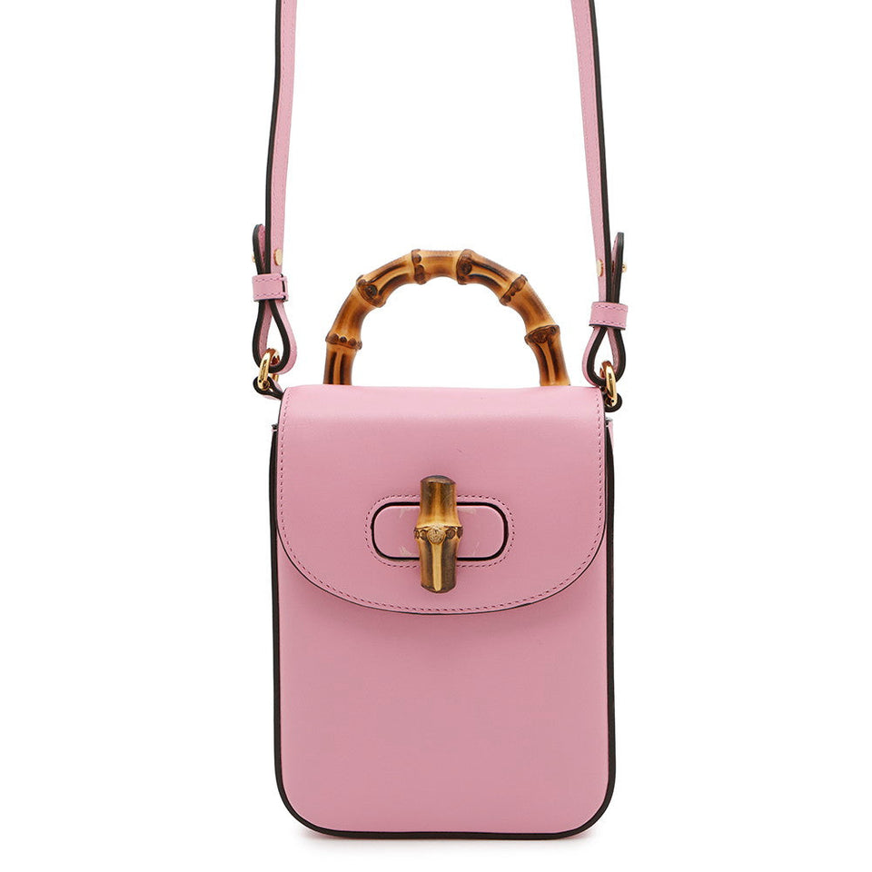 Gucci 3WAYShoulder Bag Pink702106 Bamboo Leather