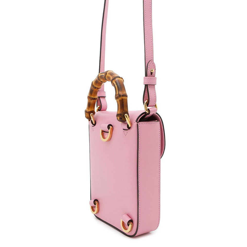 Gucci 3WAYShoulder Bag Pink702106 Bamboo Leather