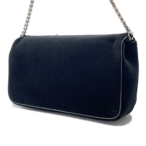 Burberry Lola Bag TB Logo Crystal Bag Black Velvet Rhinestone