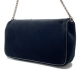 Burberry Lola Bag TB Logo Crystal Bag Black Velvet Rhinestone