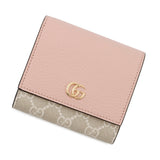Gucci Double G Medium Wallet Pink/Beige598587 Leather/PVC