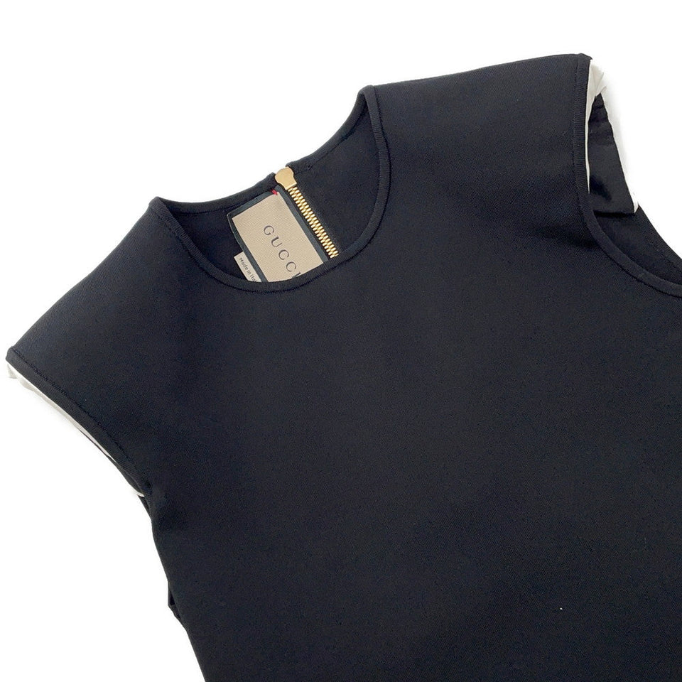 Gucci Viscose rib stitch dress Size S Black678172 Rayon88% Nylon10% Polyurethane2%