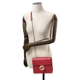 Gucci Interlocking G ChainShoulder Bag Red510304 Leather