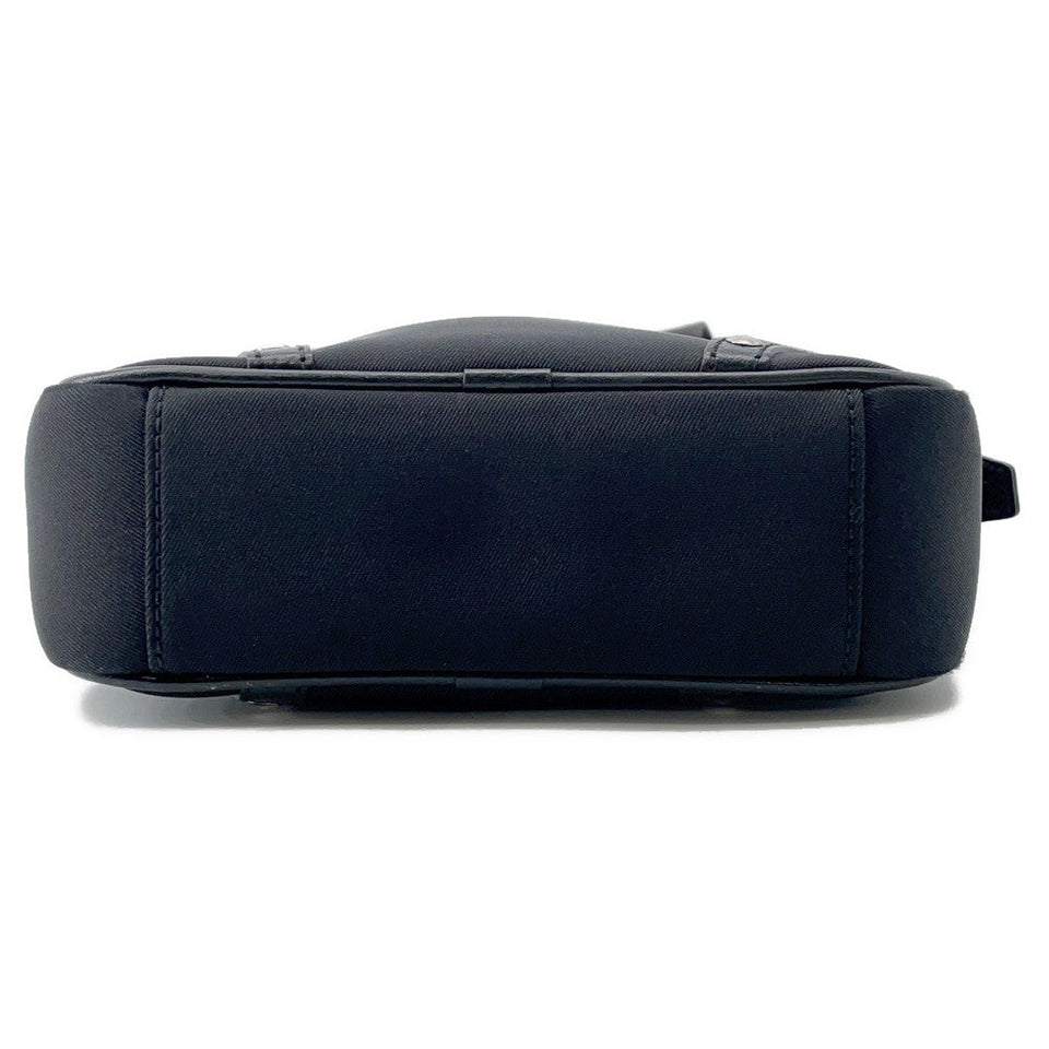 Burberry Shoulder Bag Black/Beige Canvas Leather