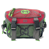 Gucci GG Backpack Green/Red/Gray752100 Nylon