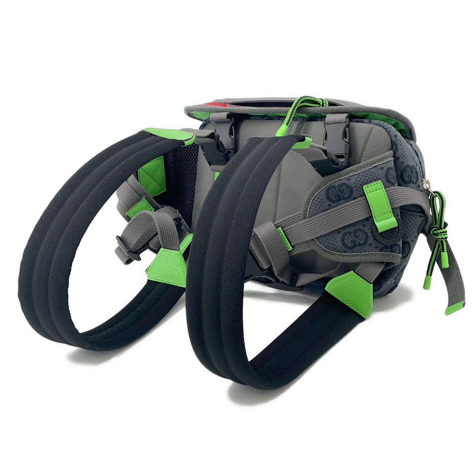 Gucci GG Backpack Green/Red/Gray752100 Nylon