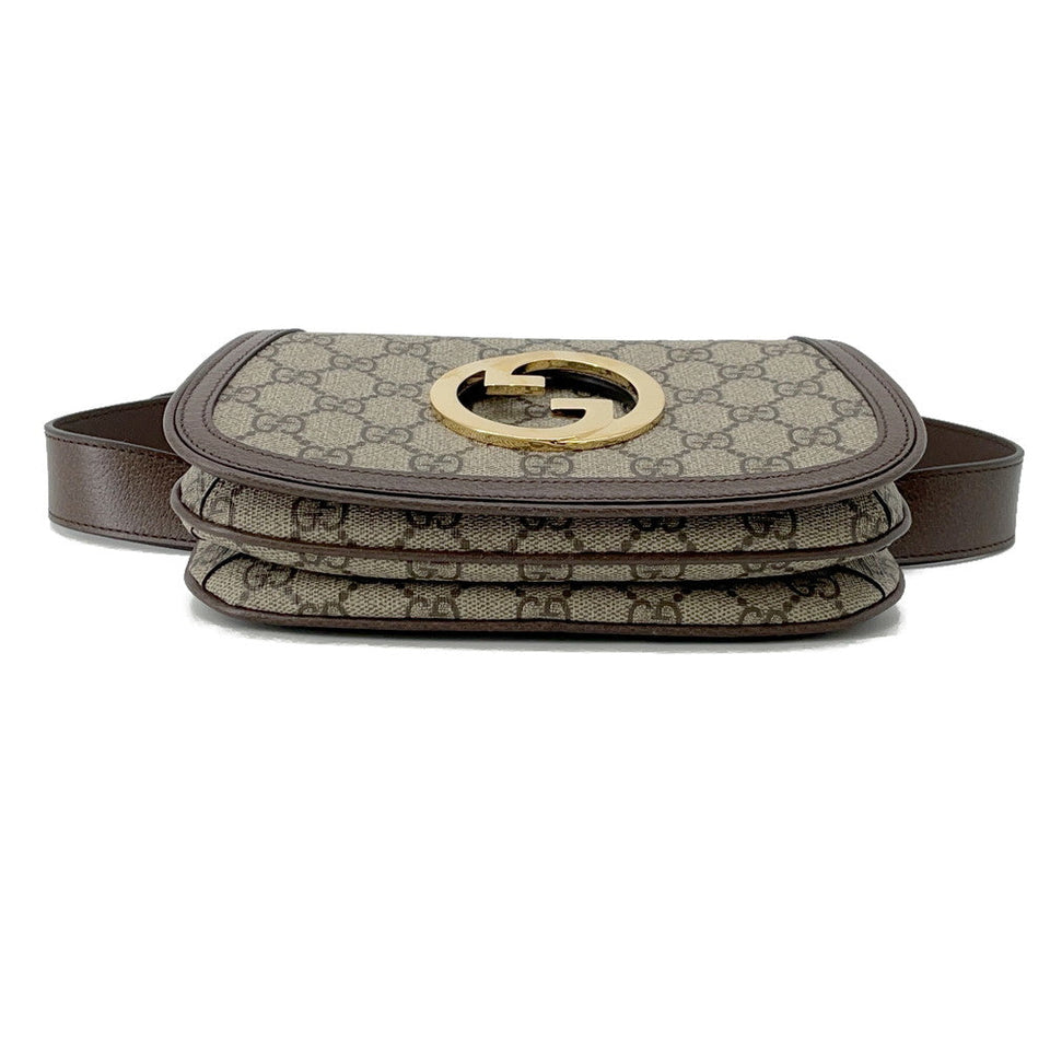 Gucci GG Supreme Blondie Crossbody Bag Brown/Beige703807 Canvas Leather