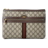Gucci GG Supreme Ophidia Clutch Bag Brown/Beige517551 Canvas Leather