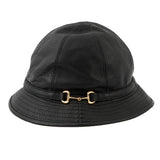 Gucci Horsebit bucket hat Size S Black666600 Lambskin