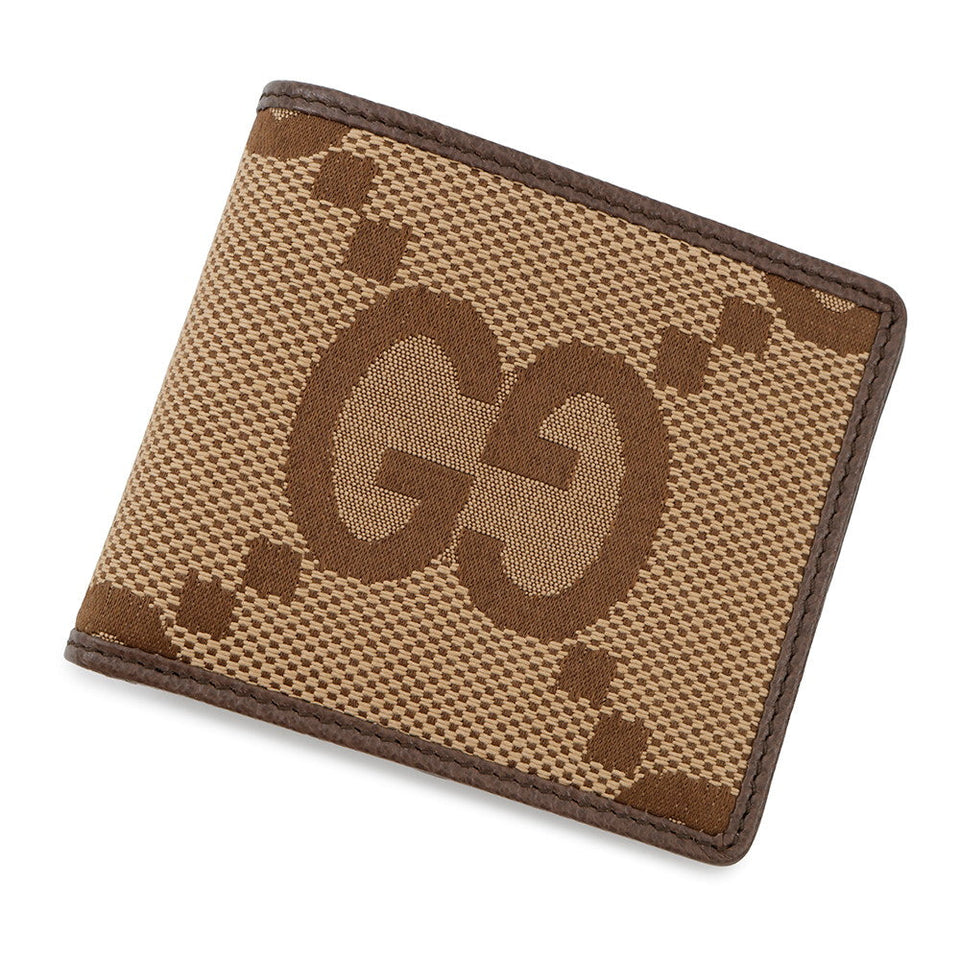 Gucci Jumbo GG Bifold Wallet Beige/Brown699308 Canvas