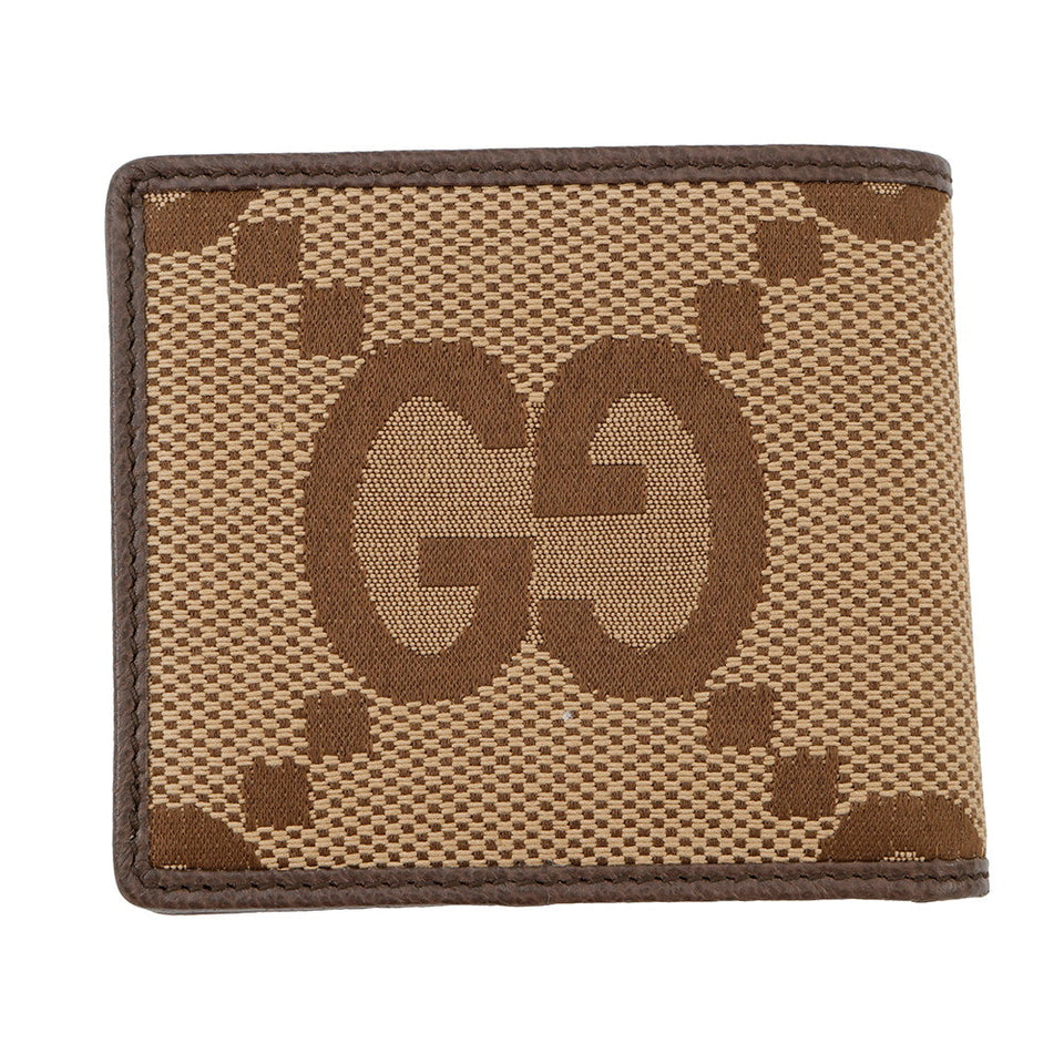 Gucci Jumbo GG Bifold Wallet Beige/Brown699308 Canvas