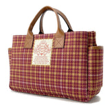 Gucci Children's Check Pattern Interlocking G Tote Bag Brown/Bordeaux628159 Canvas Leather