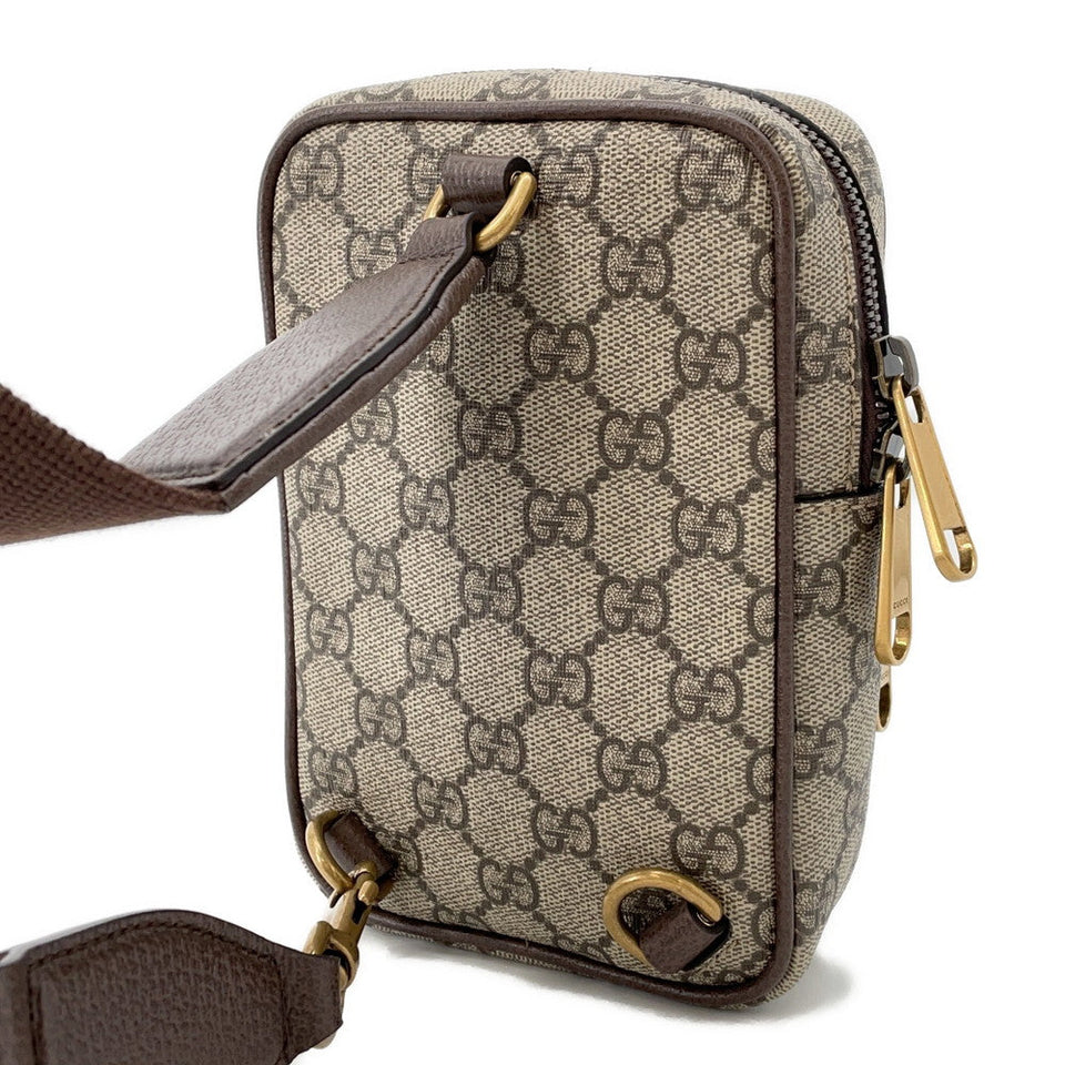 Gucci Ophidia GG Supreme Shoulder Bag Beige/Brown752565 PVC Leather