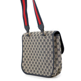 Gucci GG Canvas Children's Messenger Bag Navy/Beige793823 Canvas Leather