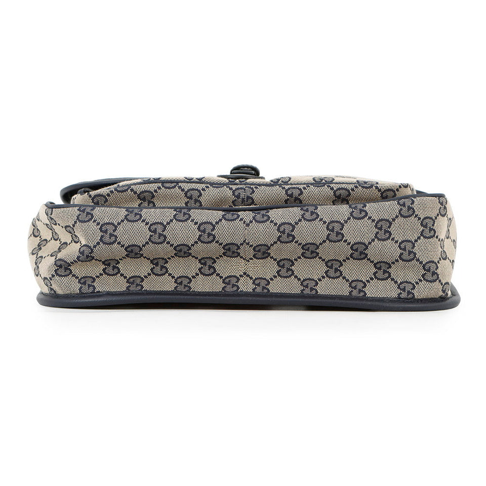 Gucci GG Canvas Children's Messenger Bag Navy/Beige793823 Canvas Leather