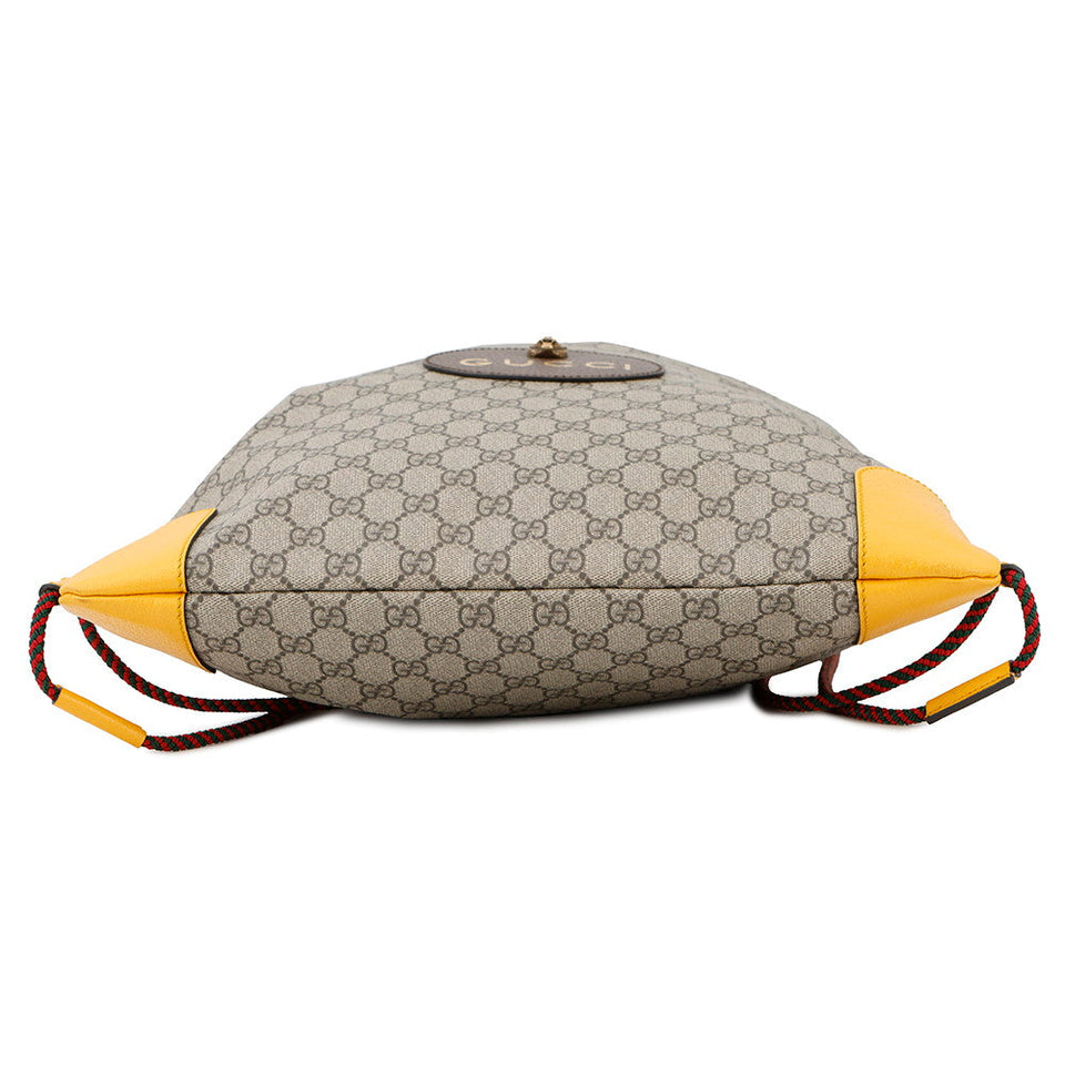 Gucci GG Supreme DrawstringBag Brown473872 PVC Leather